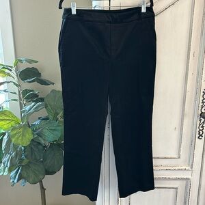 I Love Tyler Madison Women's Velour Texture Straight Leg Trousers Black Size Lg.